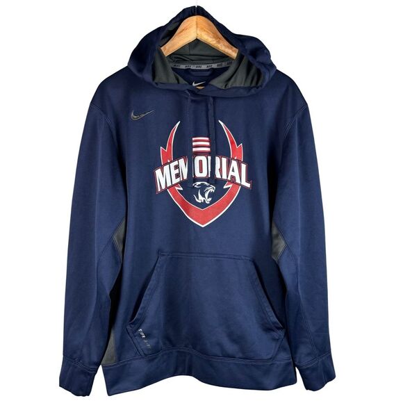 Nike Men’s Therma-Fit Hoodie Memorial Panther Collins Sz XL Navy Blue Activewear - Picture 1 of 9